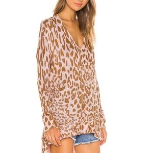 Show Me Your Mumu leopard sweater pink